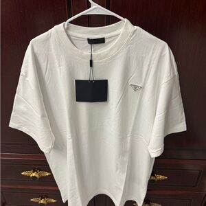 Prada White Short Sleeve Men's Tee